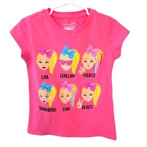 Nickelodeon JoJo Siwa Girls Pink Graphic Kids T-Shirt Size XS 4-5